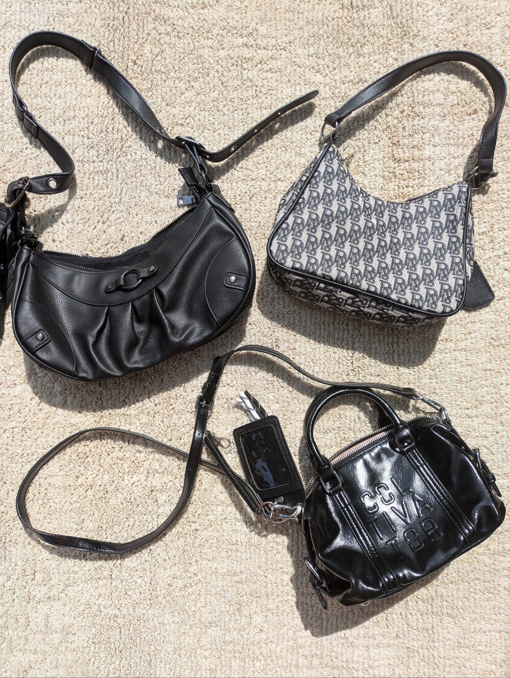 Black Leather Shoulder Bags- Designer Style